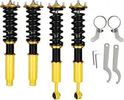 Adjustable Coilovers Suspension Height Spring Shock Absorbzer Struts Lowering ，Compatible With Accord ，Compatible With Acura TSX 2003-2007 2004-2008(Red)