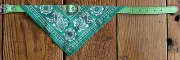 New Green Paisley Bandana Collar 13" MAX 1/2" Thick Cat Dog Puppy Kitten Pet