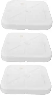 BIUDECO 3pcs Water Fillable Square Base for Flagpole Stand Heavy Duty Stability for Events Weddings Birthdays Showers Sports Quick Assembly Multipurpose Design