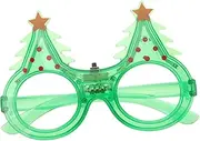 SHERCHPRY Glowing Christmas Tree Sunglasses Light up Party Glasses Photo Booth Props Adult Carnival Fun