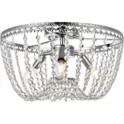 Elegant Lighting 1112F16C Kylie 3 Light 16 inch Chrome Flush Mount Ceiling Light