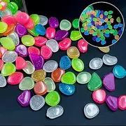 350 Pieces of Luminous Rocks,，0.79-1.181 inches，Luminous Pebbles,Pebbles for Plants/Yards/backyards/Fish Tanks/Swimming Pool Items，Add Charm to Your Space ﻿(Mixed Colors)