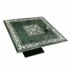 42" Green Marble Table Top Pietra Dura work Handmade work With marble Stand