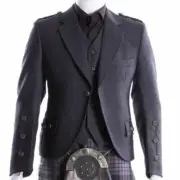 Scottish Men's Gray Argyll Kilt Jackets