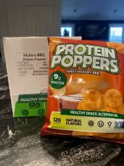 PROTEIN POPPERS 1 CASES OF protein chips 10 TOTAL BAGS Sweet Hickory BBQ READ!!