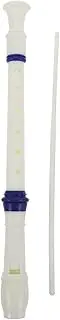 LALADEFIEE Beginner Bamboo Flute White Circle Recorder for Musical Instrument Practice