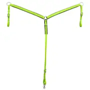 86DL HILASON Western Horse Genuine Biothane Leather Breast Collar Lime Green