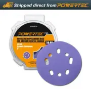 POWERTEC 5-Inch Hook and Loop Sanding Disc for Random Orbital Sander, 40 Grit