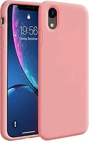 ZUSLAB Nano Silicone Case Compatible with Apple iPhone XR Shockproof Gel Rubber Bumper Protective Cover - Pink