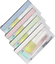 Lyfengdeam Clear Pencil Pouch-4 Pack, Clear Pencil Case, Pen Holder with Zipper for Kids, Clear Makeup Pouch, Kids Pencil Pouch for Office School Supplies Makeup Travel Accessories