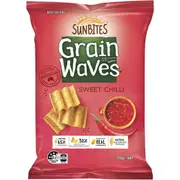 Sunbites Grain Waves Wholegrain Chips Sweet Chilli Pack 170g
