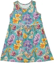[Caihoyu] Toddler Girls Princess Dresses Baby Girls Fashion Midi Dress Comfy Outfits, Multicolor10, 4 Years