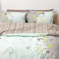 在飛比找蝦皮商城優惠-戀家小舖 台灣製床包 單人床包 床單 香草綠 100%純棉 
