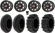 KS135 Grenade 15x6/15x10 Wheels Black 32" Sand Tires RZR XP 1000 / PRO XP