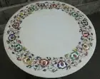 21" Marble side Table Top Floral Pietra dura​ Inlay Handmade Art Work