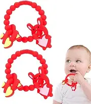 Teether Toy for Babies | Toddler Teething Chew Toys Hand Teether,Valentines Day Baby Sensory Chew Teether for 0-6 Months Kids, Toddler, Girls