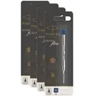 NEW 4x Parker Quinkflow Pen Refill Ballpoint Medium Nib Blue BULK