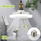 LED Adjustable Ceiling Fan Light Dimmable Living Room Chandelier Lamp With RC