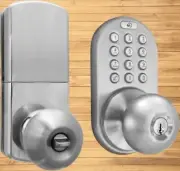 MiLocks Door Lock Keyless Touchpad Electronic Entry Outdoor Indoors Satin Nickel