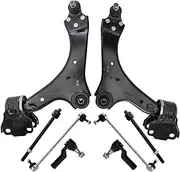 TRQ Front Steering & Suspension Kit Control Arm with Ball Joint Sway Bar Stabilizer Link Tie Rod Compatible with 2016 Volvo S60 Cross Country V60 Cross Country 2008-2016 XC70