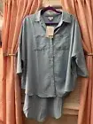 NWT - LuLaRoe - Goldie Top - Solid Light Blue- Large