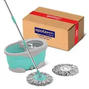 Mop and Bucket with Wringer Set for Floor Cleaning with Wheels, 2 Microfiber ...