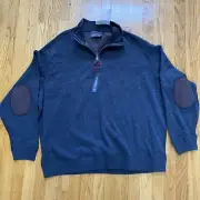 NWT Daniel Cremieux 1/4 Zip Reversible Gray & Brown 3XB