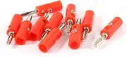 uxcell 10 Pcs 3.5mm Audio Speaker Wire Cable Screw Banana Connector Jack Red