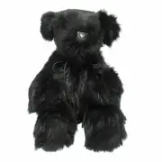 Gucci Teddy Bear Fur Leather Ribbon Plush Object Ornament Black Men Women Unisex