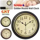 Silent Non-Ticking Wall Clock 30cm Quartz Round Wall Clock Home Office Decor AU