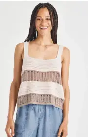 Splendid L Nwt Nicola Woven Sweater Tank $118