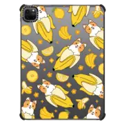 iPad Pro 11-inch (3rd/4th gen) iPad Impact Case Cute Corgi Banana with Lemon Pine Apple Tangerine - Kawaii Dog Anime Puppy with Sweet Food & Yellow Fruit