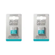 2x Winsor & Newton Professional Watercolour Half Pan Cobalt Turquoise Light S4