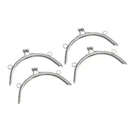 10pcs Metal Purse Frame 6.1" Kiss Lock Clasp Frame for Coin Purse Sewing Silver