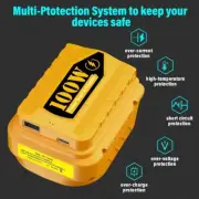 100W USB Fast Charger for Dewalt 18V 20V Battery Power Source Adapter Type-C