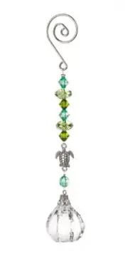 Ganz Crystal Expressions Beaded Acrylic Crystal Drop with TURTLE 7" Long