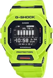 [Casio] GBD200-9D Mens Black/Yellow Digital Watch with Black/Yellow Band