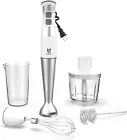 Immersion Hand Blender 5In1 8Speed Stick Blender with 500Ml Food Grinder Bpafree