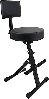 Perfeclan Foldable Guitar Stool,Drum Throne Padded Seat,Foldable Portable Musician Chair,Adjustable Stool,Musician Drum Throne for Kids
