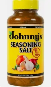JOHNNY'S SEASONING SALT, NO MSG, 42 OUNCE