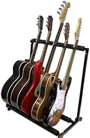 Zenison 5 GUITAR STAND String Instrument Floor Display Rack PADDED Folding