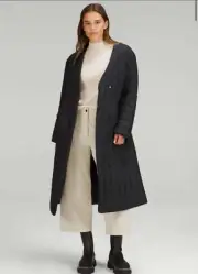 Lululemon NWT Women's Size 12 Black Belted Long Insulated Jacket