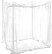 Mosquito Net Bed XXL, Mosquito Net Travel Outdoor, Mosquito Net Double Bed Single Bed, Bed Canopy Rectangular, Mosquito Net Bed, Canopy Bed Curtains 2.2 x 2 x 2 m (White, Four Door)