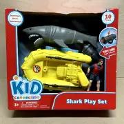 Kid Connection Shark Play Set 10 Piece with Figure, Boat, Lights and Sounds NEW