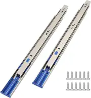 10-Pair of Zinc Plated 16-Inch Soft Close Drawer Slides - Heavy-Duty Performance