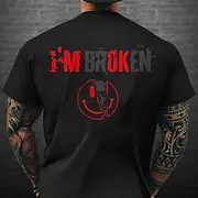 Men's Plus Size Big Tall T shirt Tee Tee Crewneck Black White Blue Short Sleeves Outdoor Going out Sports Tops Print Basic Graphic Letter Clothing Apparel Cott