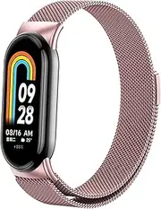 [VEVEL] Milanese Loop Strap For Xiaomi Mi Band 8 NFC stainless steel Quick Release belt Correa Miband8 Bracelet Mi band 8 Accessories Watchbands