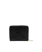 Checkered zipper purse One size Black
