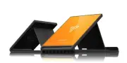 podopod Smart Stand Folding Holder for iPhone Smartphone Tablet PC, Orange-Black
