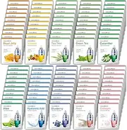 【Orangeroses】 100 Pcs Combo Pack, Premium Korean Essence Facial Mask Sheet (10 Types x 10 pcs)